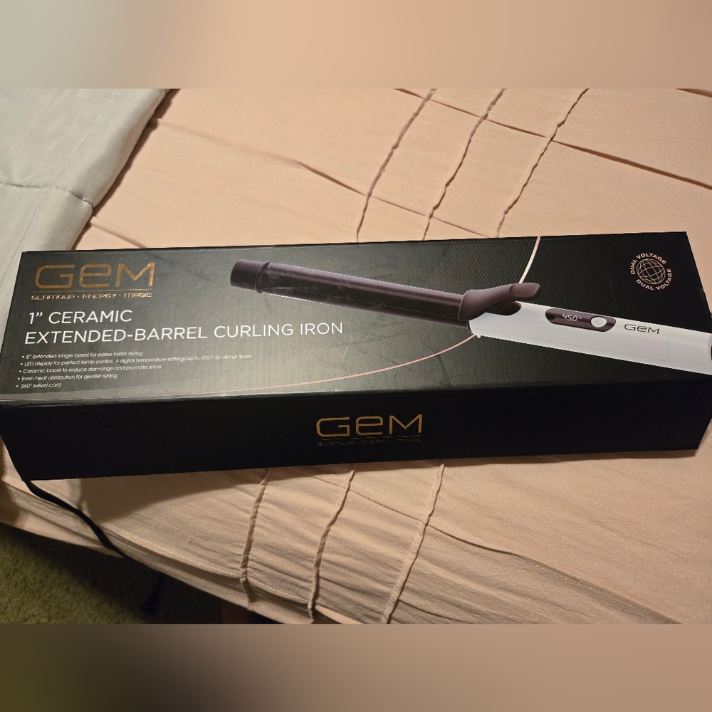 Black and White Ceramic Curling Iron